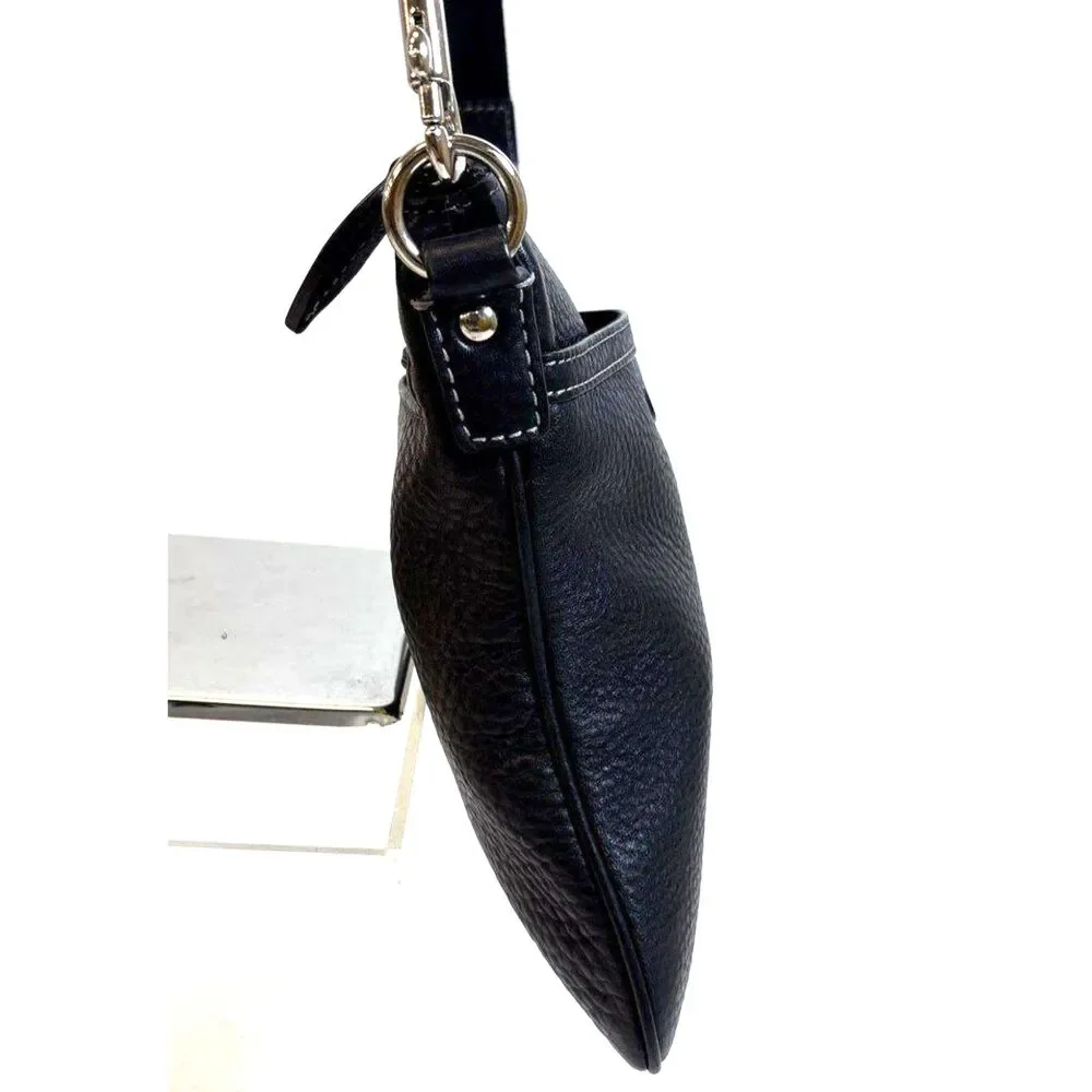 Coach Penelope Black Pebbled Leather Crossbody Bag